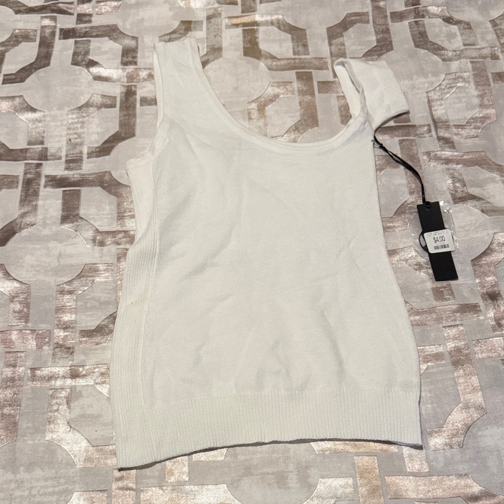 Poof Excellence Soft White Tank Top